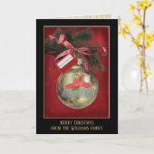 Het ornament van Kerstmis met Bijbel Kaart (Gele Bloem)