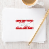 Het ornamental Snowflakes kerststaartadres Etiket (Insitu)