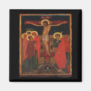 Het orthodoxe Pictogram van Jezus op het kruis Magneet