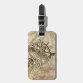 Het oude Britse Beer is een kompas Bagagelabel (Voorkant verticaal)