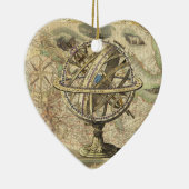 Het oude Britse Beer is een kompas Keramisch Ornament (Rechts)