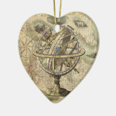 Het oude Britse Beer is een kompas Keramisch Ornament (Links)