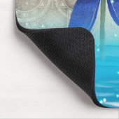 Het oude Egypte heeft de magische blauwe Lotusbloe Muismat (Hoek)