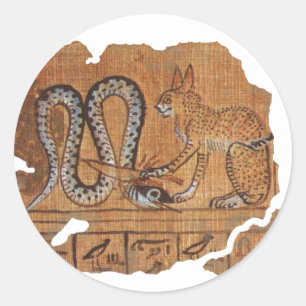 Het oude Egyptische Boek van de Dood Ra&Apophis Ronde Sticker
