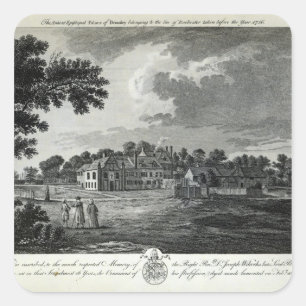 Het oude episcopale paleis van Bromley Vierkante Sticker