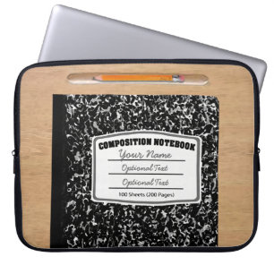 Het oude Fashioned de Compositie Boek van de Retro Laptop Sleeve