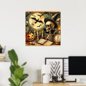 Het oude Halloween Art Poster (Thuiskantoor)