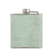 Het oude handschrift liefdesbrieven vervaagd antie heupfles (Achterkant)