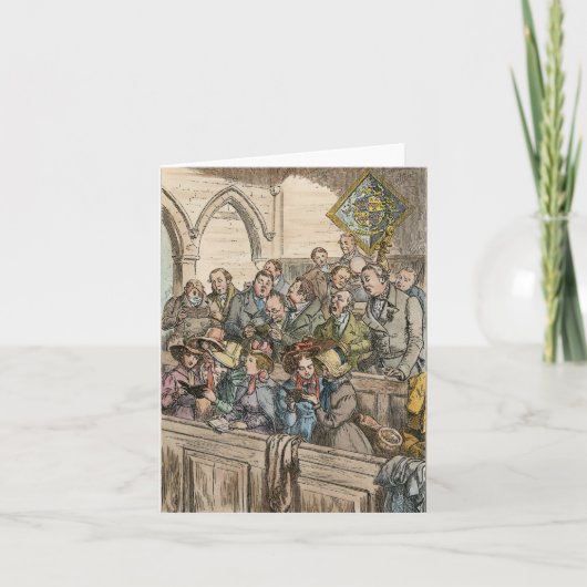 HET OUDE KOOR VAN KERSTMIS FEESTDAGEN KAART (Voorkant)