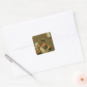 Het oude koppel vierkante sticker (Envelop)