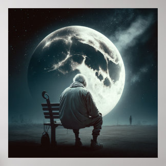 Het oude man dat zich eenzaam poster-5-poster voel poster