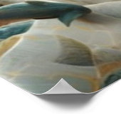 Het oude Man en de gigantische golf Poster (Hoek)