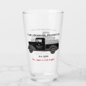 Het oude Man Garage Pint Beer Soda Glass Glas (Achterkant)