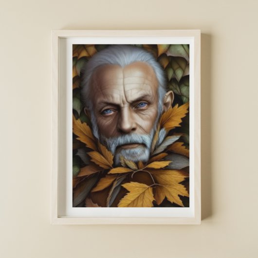 Het oude Man van de herfst laat Digitale Kunst Poster