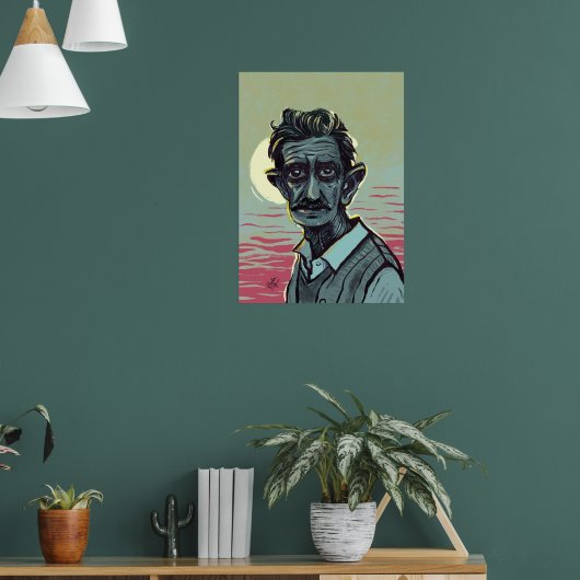 Het oude Man van The Sunset Painting Poster (Woonkamer 1)