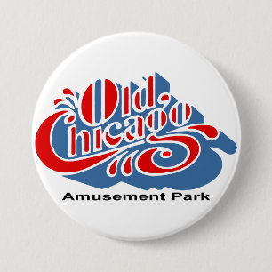 Het oude Pretpark van Chicago, Bolingbrook, IL Ronde Button 7,6 Cm