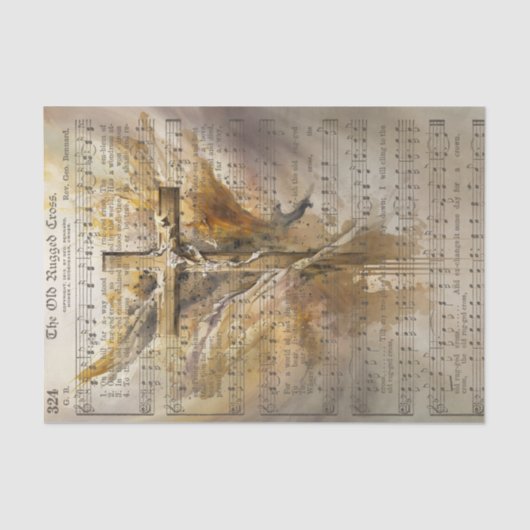 Het oude robuuste kruis tissuepapier (Voorkant)