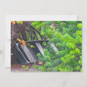 Het oude Row Boat Flat Wenskaart Kaart