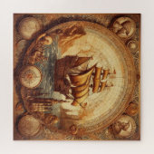 Het oude Spaanse zeilschip 1 Legpuzzel (Horizontaal)