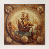 Het oude Spaanse zeilschip 1 Legpuzzel (Verticaal)