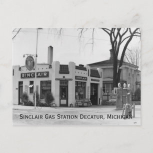 Het oude tankstation van Michigan Briefkaart