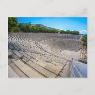 het oude theater in Epidaurus, Argolis, Griekenlan Briefkaart