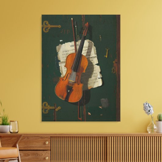 Het oude Violin Canvas Afdruk (Insitu (Woonkamer))