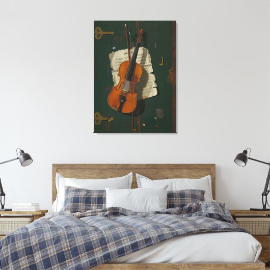 Het oude Violin Canvas Afdruk (Insitu (Slaapkamer))