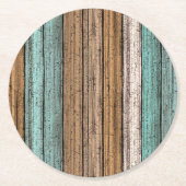 Het oude  Weathered Planten Pattern Ronde Kartonnen Onderzetter (Voorkant)