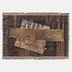 Het oude Wooden House-venster van de hand gedaan Deken