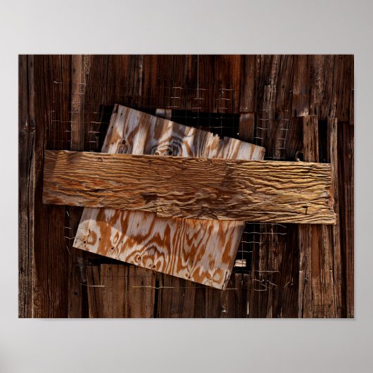 Het oude Wooden House-venster van de hand gedaan Poster (Voorkant)