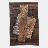 Het oude Wooden House-venster van de hand gedaan Theedoek (Verticaal)