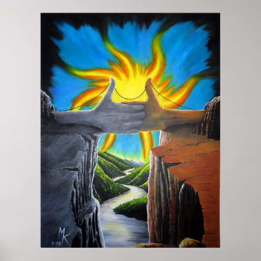 Het overbruggen van de kranen poster (Voorkant)