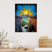 Het overbruggen van de kranen poster (Keuken)