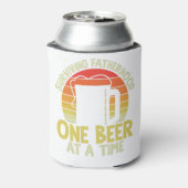 Het overleven van vaderschap één bier per keer Gif Blikjeskoeler (Blikje Achterkant)