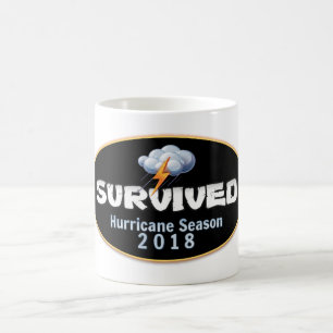 Het overlevende orkaanseizoen 2018 koffiemok