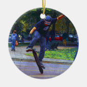 Het overlopen van het dek - Skateboarder Keramisch Ornament (Voorkant)