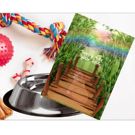 Het oversteken van de Rainbow Bridge Dog Breavemen Kaart