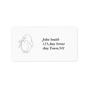 Het Overzicht van het Adres van de pinguïn de Sja Etiket