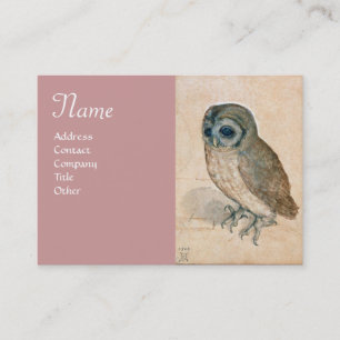 HET OWL Monogram ,antiek roze Visitekaartje