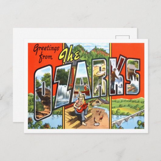 Het Ozarks Big Letters Briefkaart (Voorkant / Achterkant)