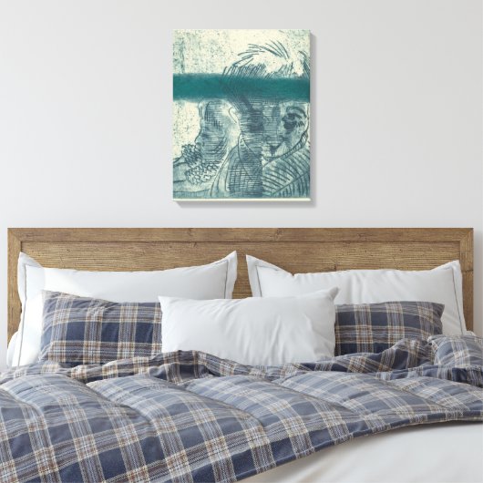 Het Paar Canvas Afdruk (Insitu (Slaapkamer))