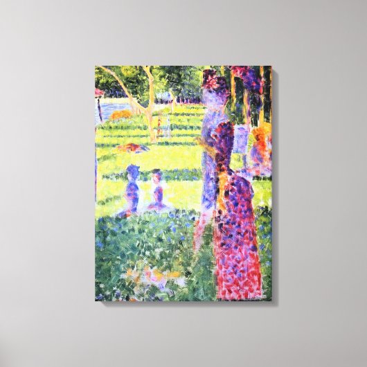 Het Paar van Georges Seurat, Pointillisme Canvas Afdruk (Voorkant)