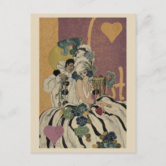 Het Paar van Gras Valentijn van Mardi Feestdagenkaart (Voorkant)