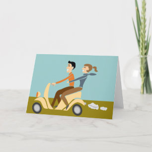 Het Paar van Lovin van de autoped Kaart