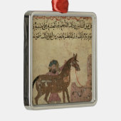 Het paard, illustratie metalen ornament (Rechts)