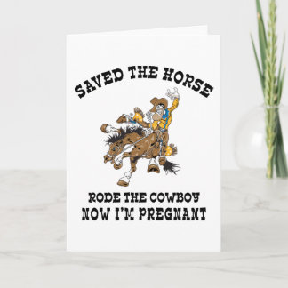 Het paard redde de cowboy zwanger aankondiging