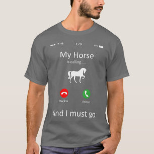 Het paard roept grappig t-shirt