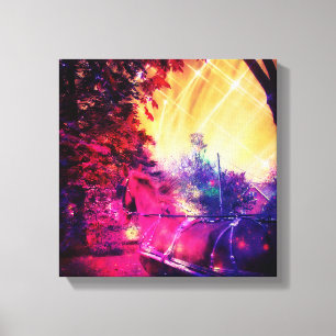 Het Paard van Amish en het Digitale Art. Met Canvas Afdruk