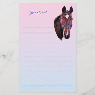 Het Paard van de kastanje met het Witte Briefpapier